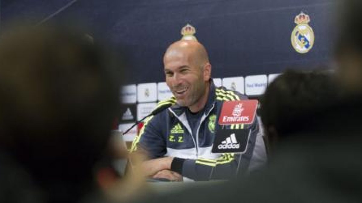 Zidane, en la conferencia de prensa.