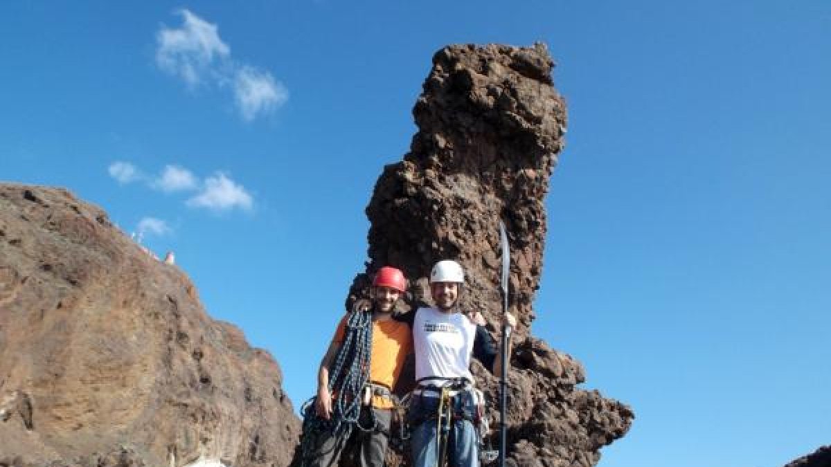 Los escaladores de ‘El Dedo’ en una foto publicada en su blog en 2014.