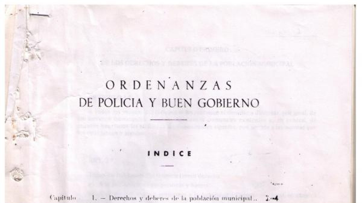 Portada de la actual ordenanza, vigente desde 1987.