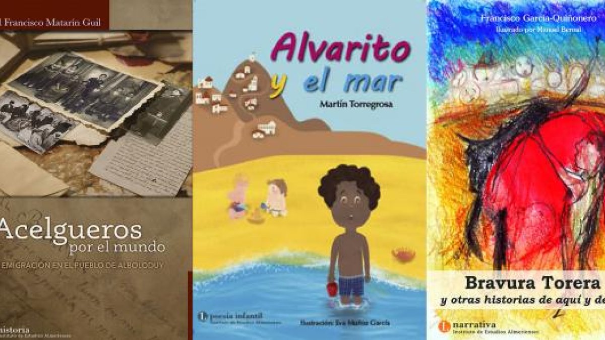 Portadas de las tres obras que distribuirá en abril Diputación.