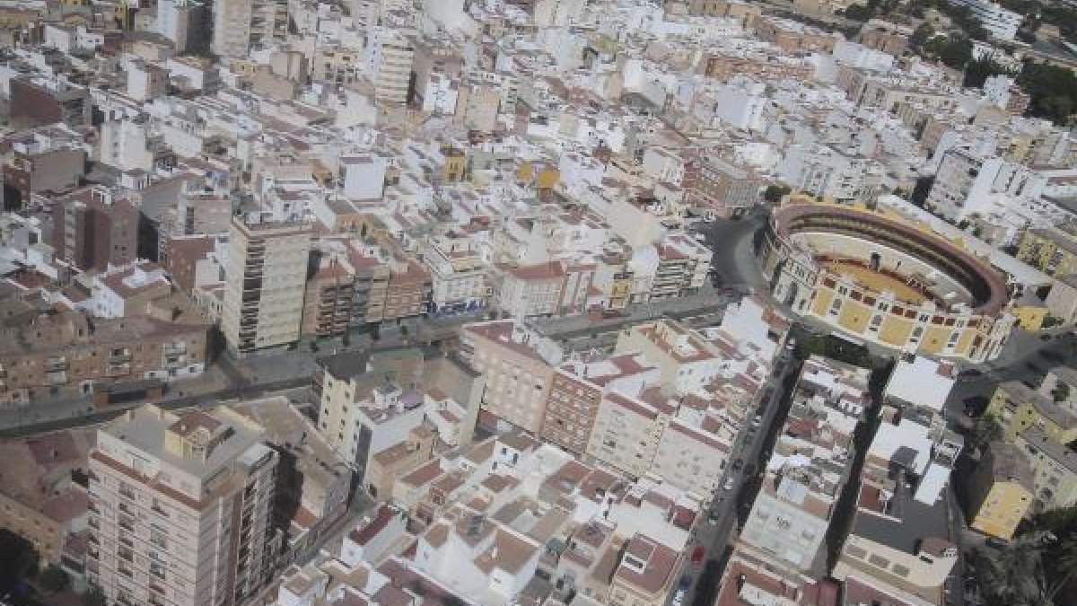 Vista aérea de la zona de Plaza de Toros donde irán las 29 VPO.