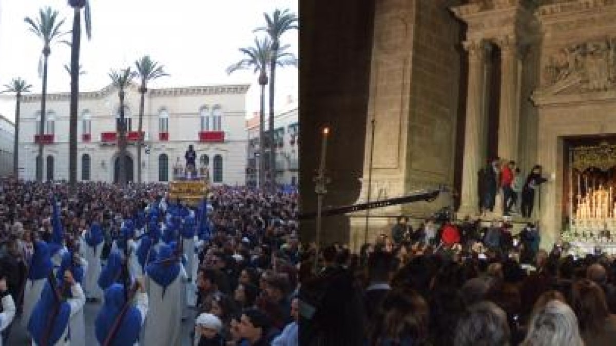 La Plaza de la Catedral se convirtió en el corazón de la diócesis con Prendimiento y Estudiantes.