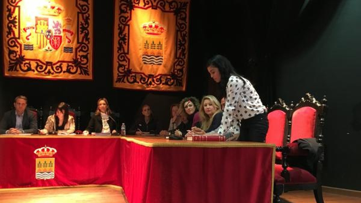Lorena Ibanovich durante el pleno celebrado ayer.
