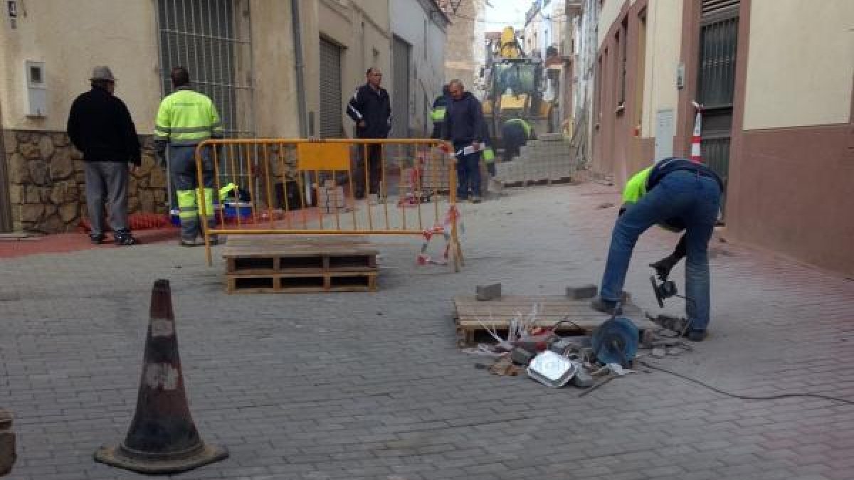 Trabajos en calles de Cuevas del Almanzora.