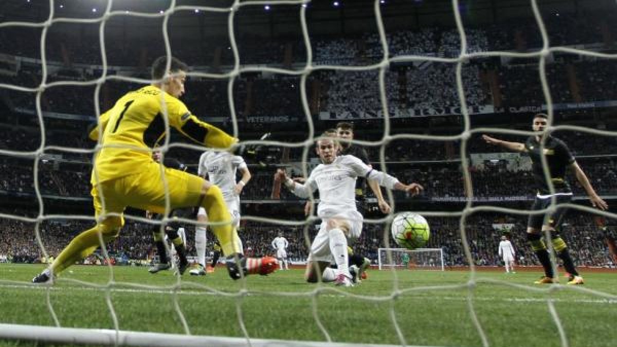 Una jugada del partido.