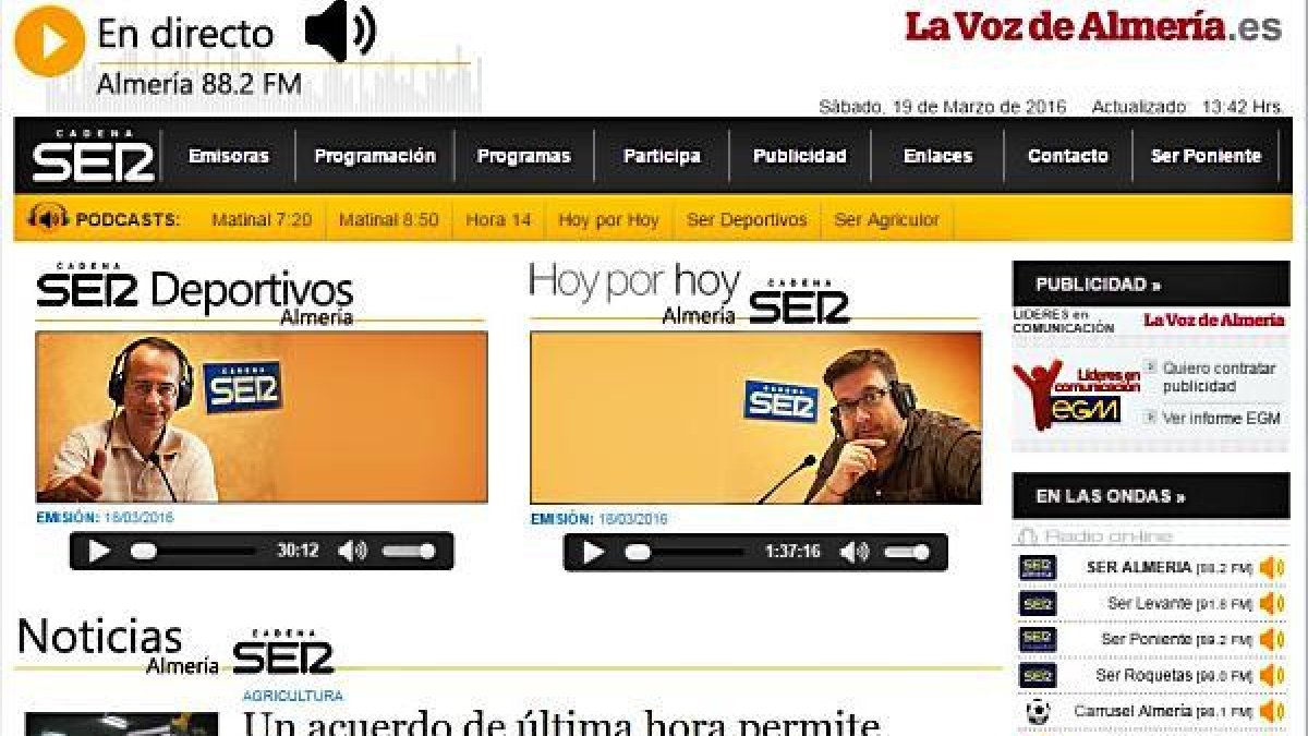 Tan fácil como pinchar en el balón para escucharnos.