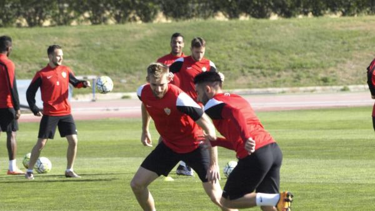 Esteban Saveljich en el entrenamiento.