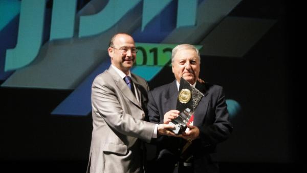 El día que recibió el escudo de oro de la ciudad.