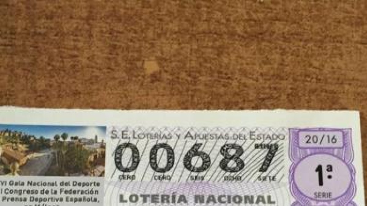 Imagen de uno de los décimos premiados.