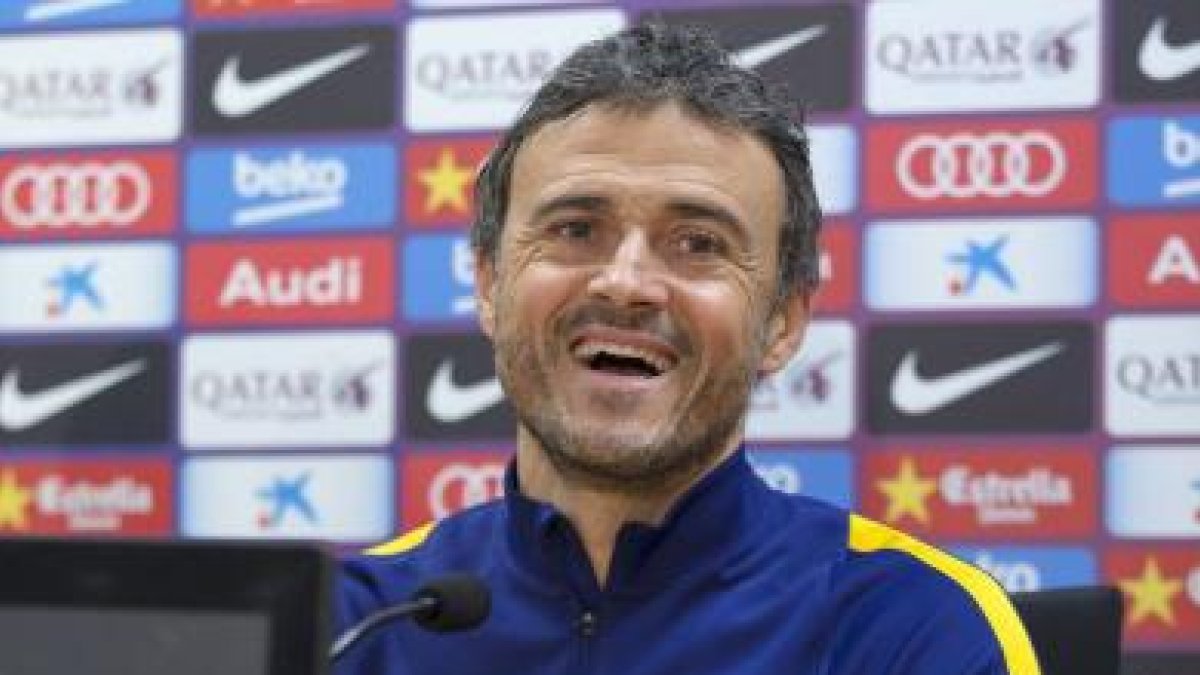 Luis Enrique, en conferencia de prensa.