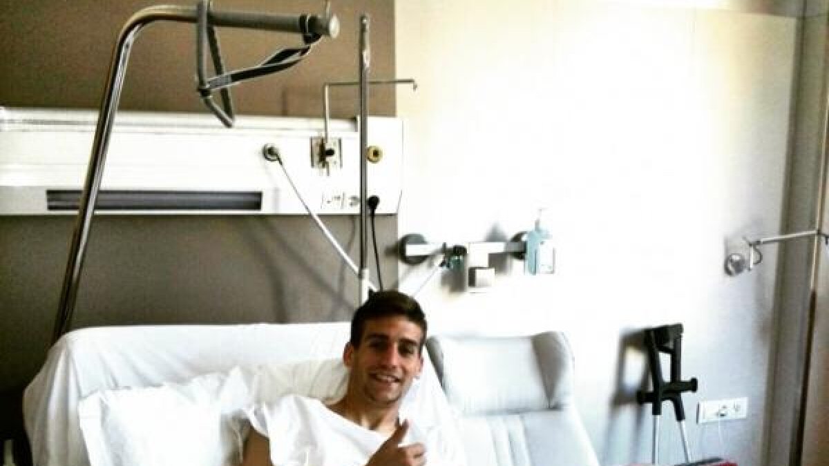 Pere Pons en el hospital tras sufrir un edema.