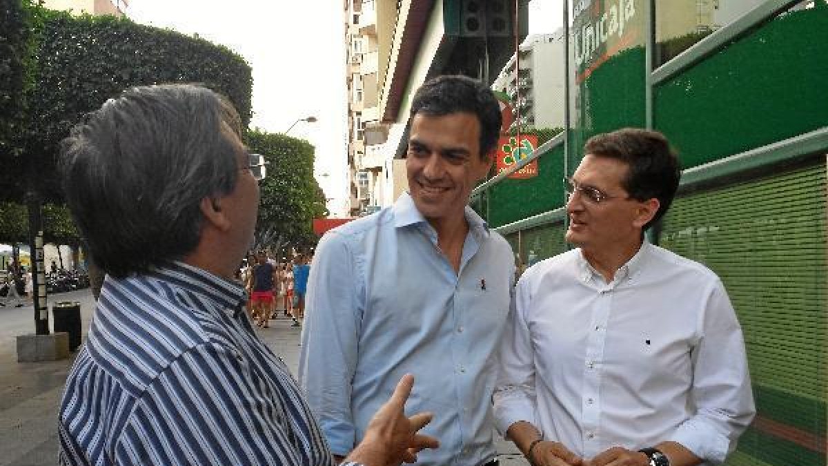 Pedro Sánchez en una de sus visitas a Almería.