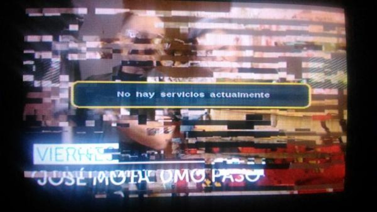 Televisión pixelada durante la tarde del domingo