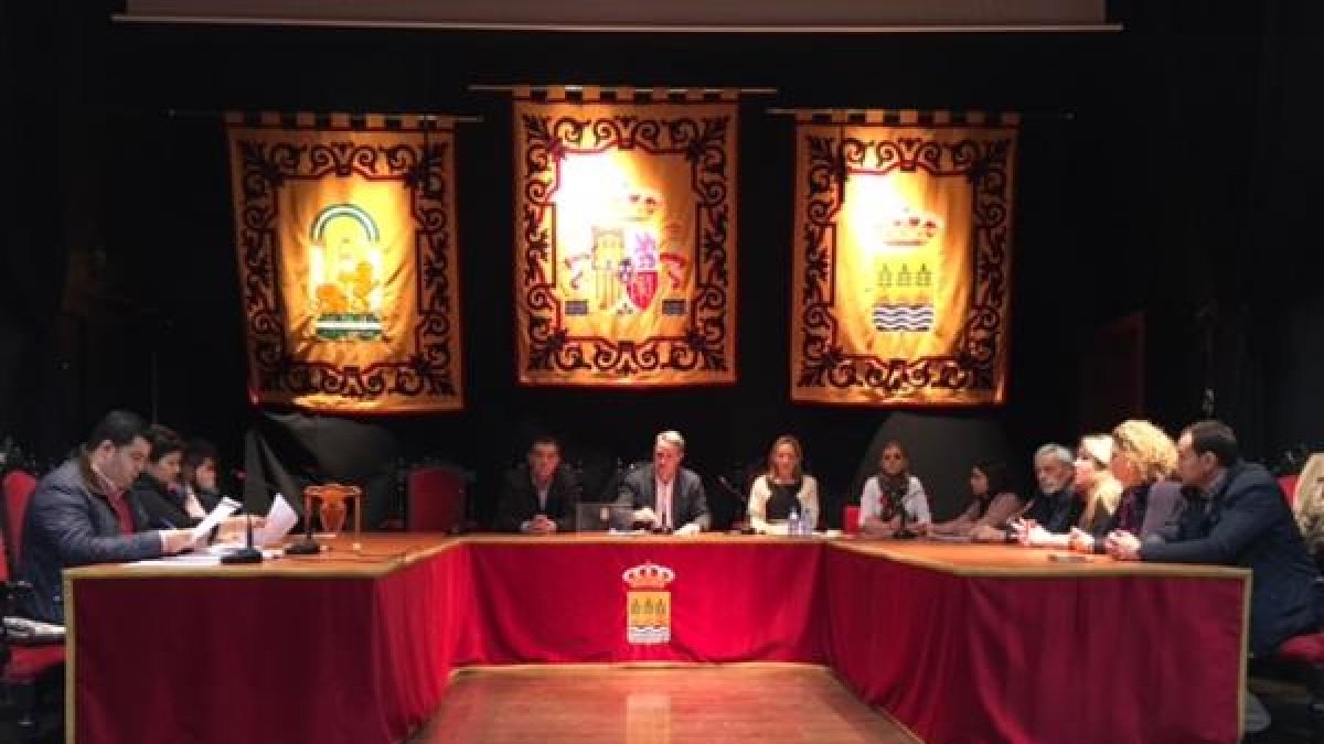 Pleno celebrado en la mañana de ayer en el Ayuntamiento de Albox y que no contó ya con la presencia de Mena.