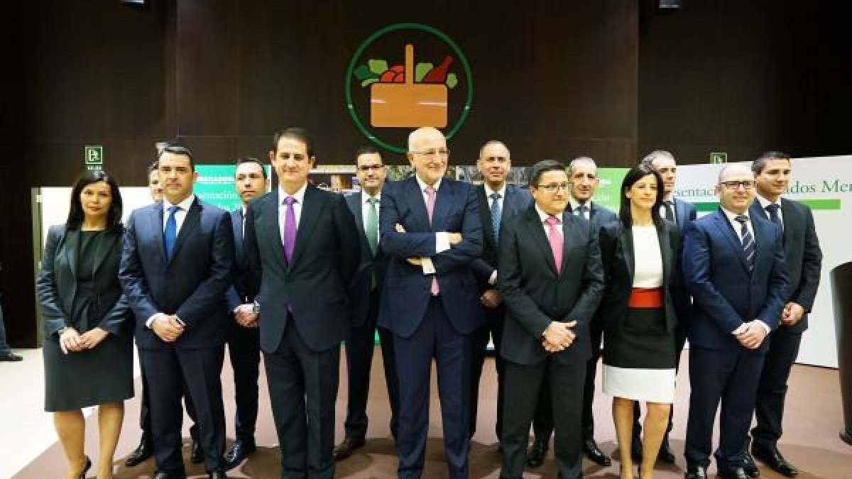 El presidente Juan Roig y el equipo ejecutivo de Mercadona.