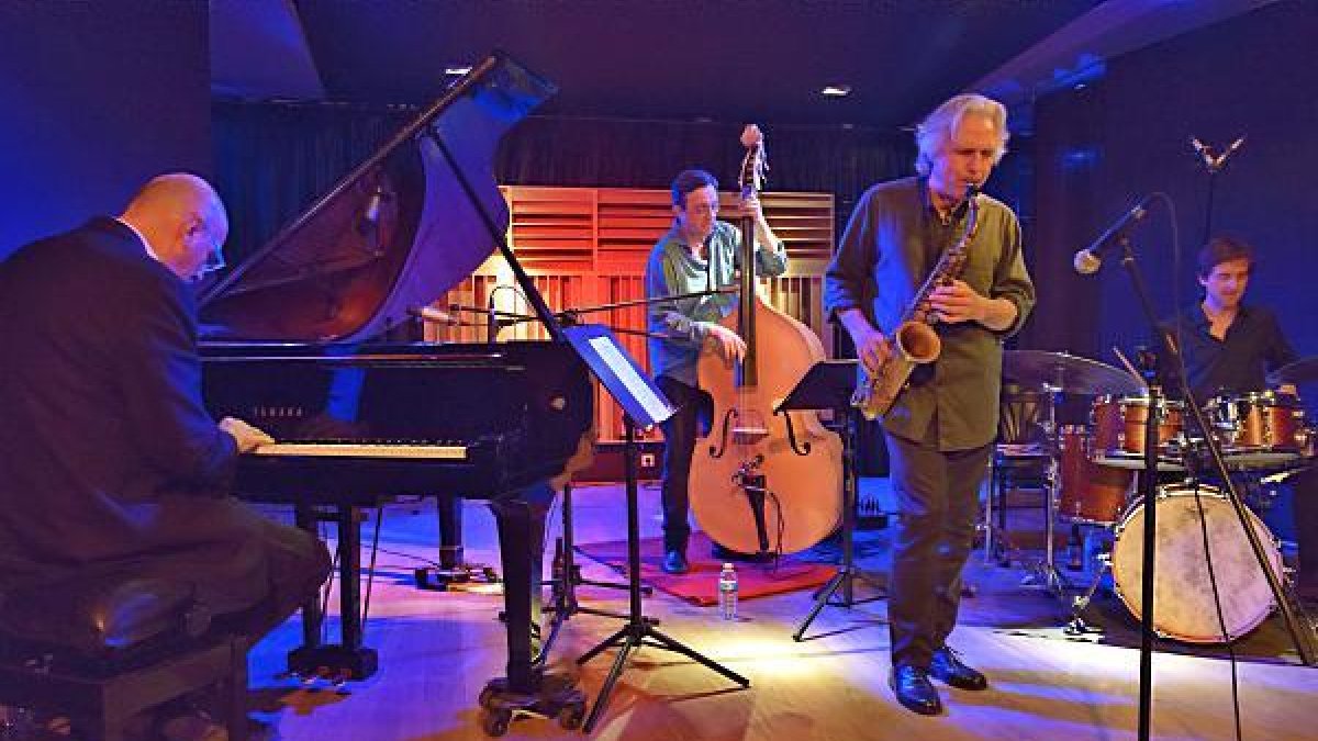 Los cuatro músicos durante el concierto celebrado la pasada semana en Clasijazz. (Foto: Leo Barco)