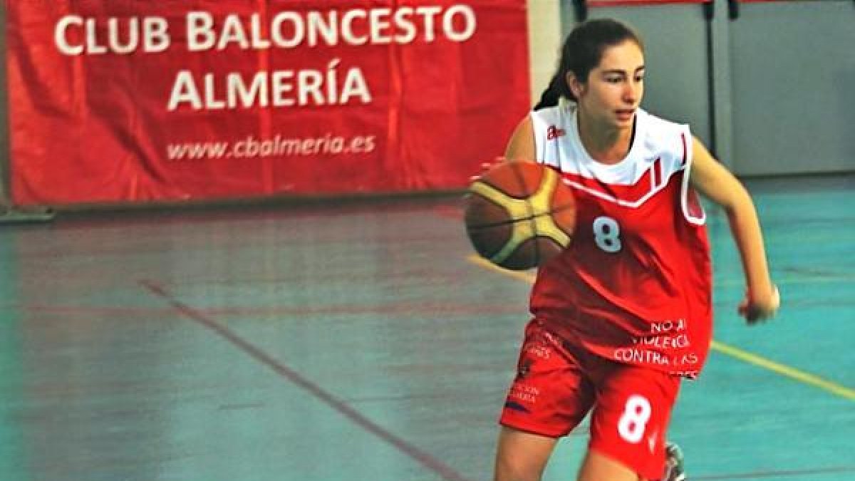 La jugadora almeriense en acción.
