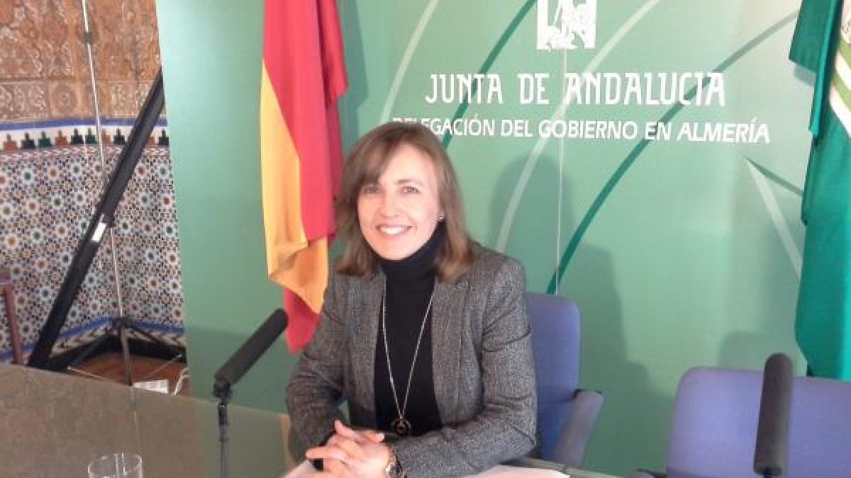 La delegada de Educación, Francisca Fernández, en rueda de prensa.