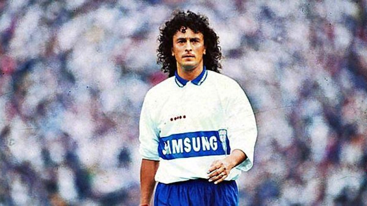 Gorosito en sus tiempos de futbolista le pegaba a la pelota de cine.