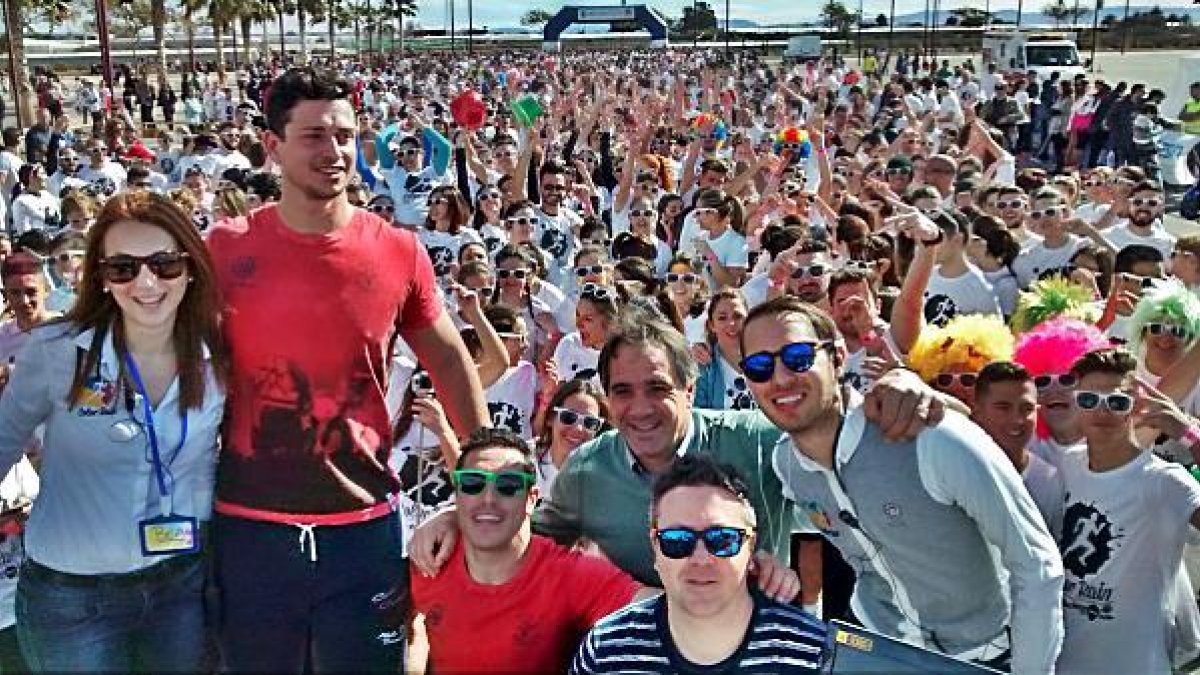 Los participantes en la carrera.