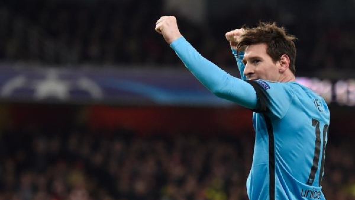 Messi hizo los dos goles.