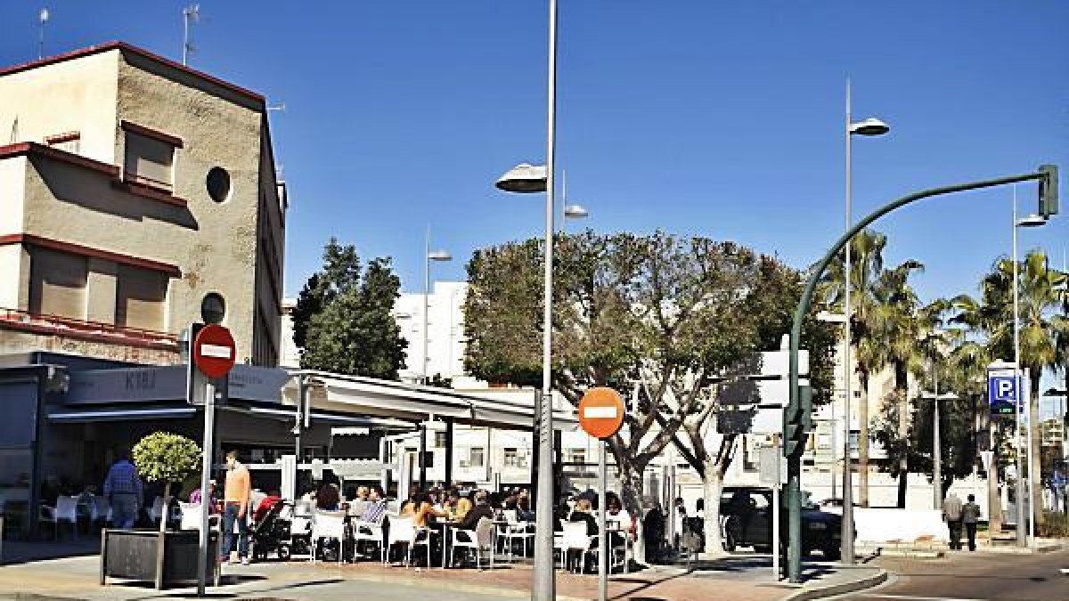 Terraza ubicada en el centro de la ciudad