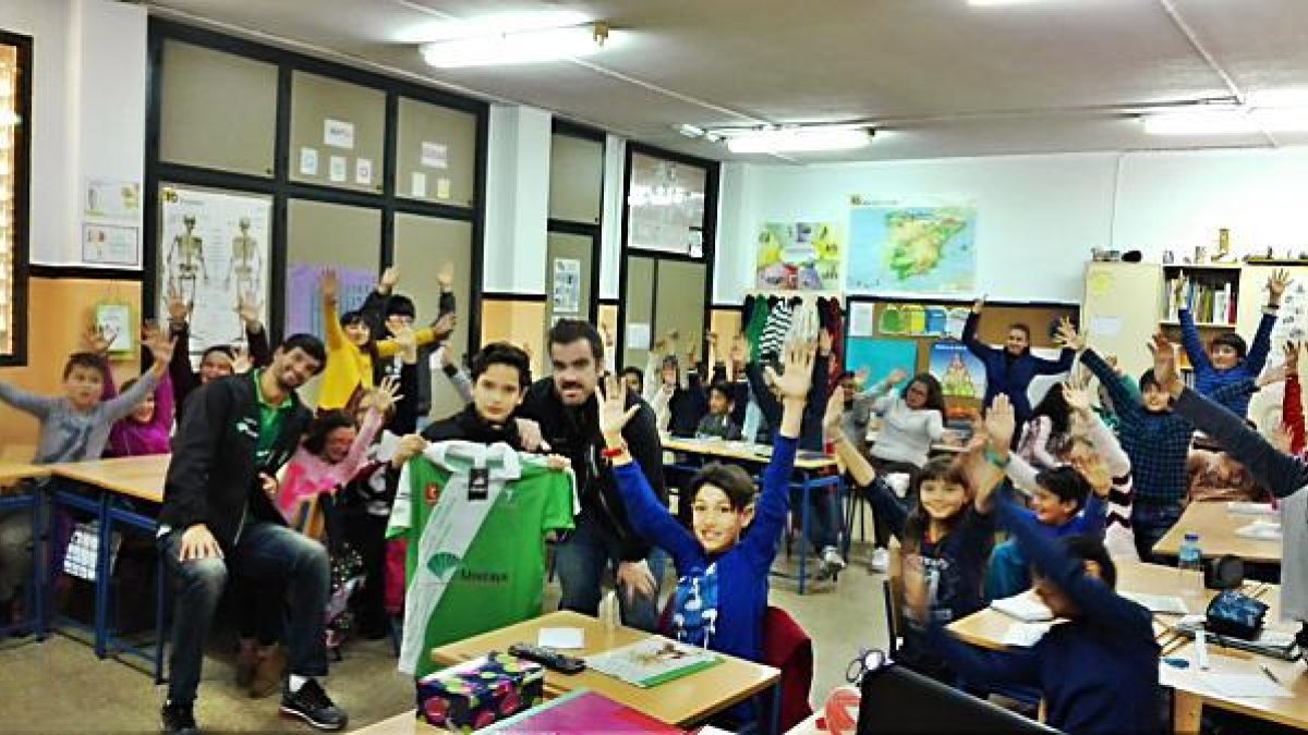 Los campeones en el Colegio San Fernando.