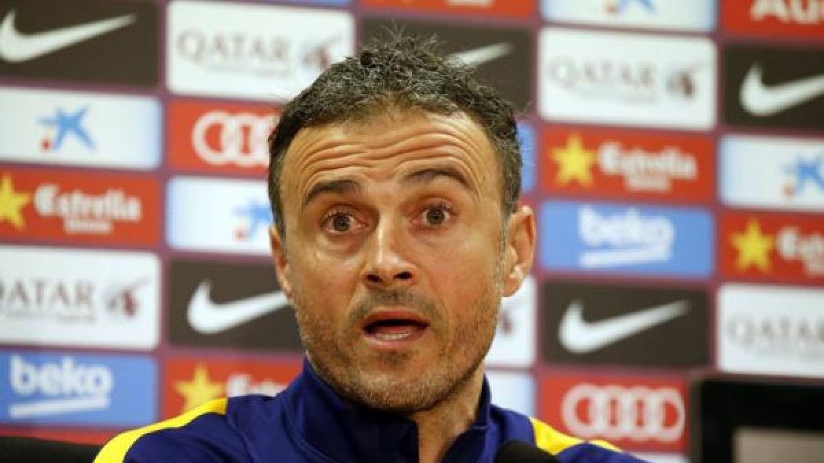 Luis Enrique, en rueda de prensa.