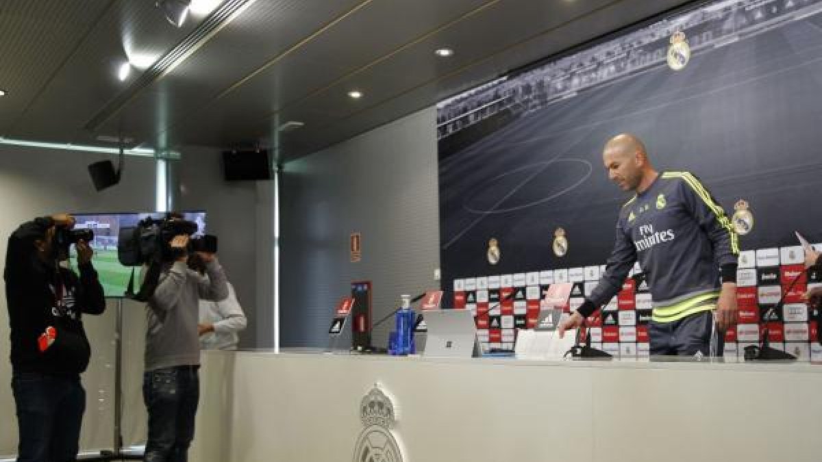 Zidane, en rueda de prensa.