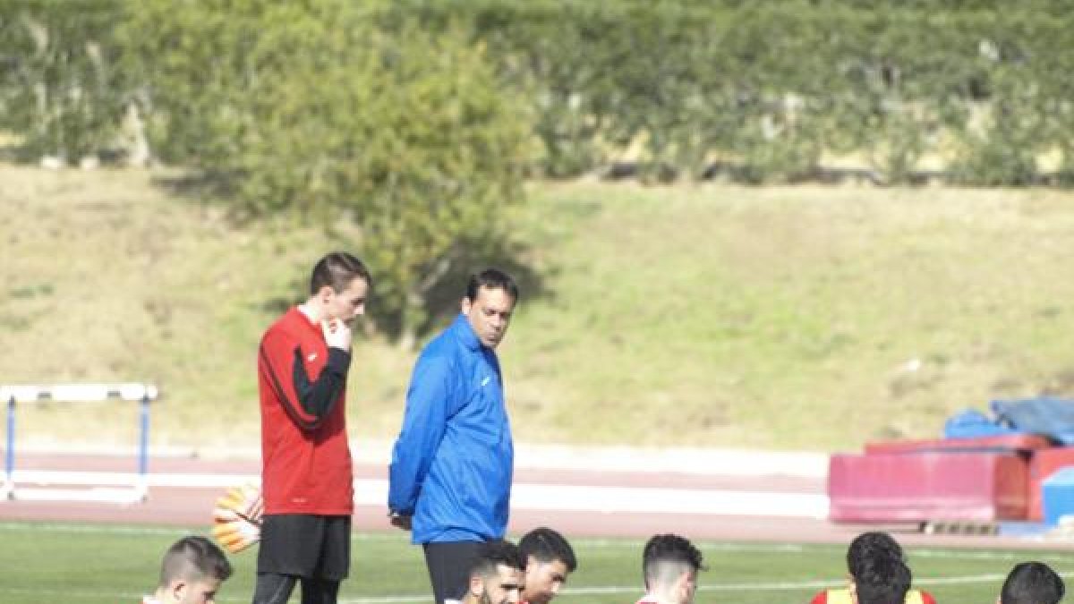 Fran Fernández tras acabar el partido ante el Almería.