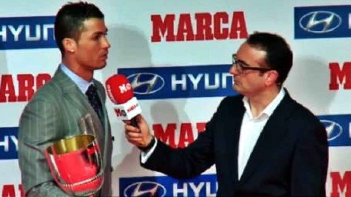 Cristiano en la entrega de premios Marca.