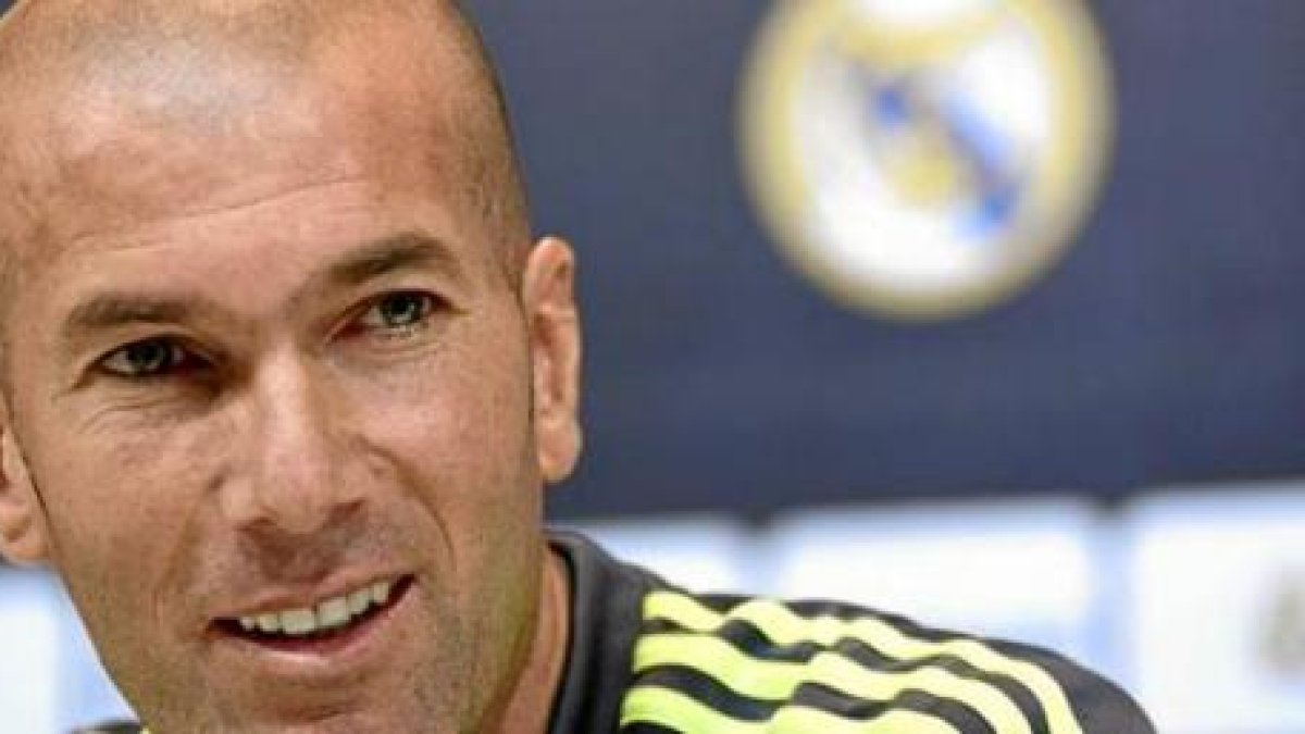 Zidane en la rueda de prensa.