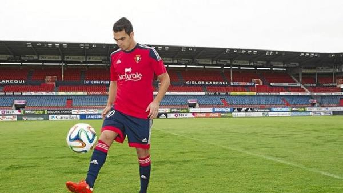 El jugador en su presentación.