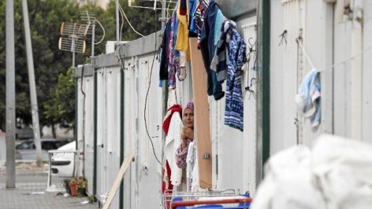 Casas prefabricadas en la zona norte del barrio.