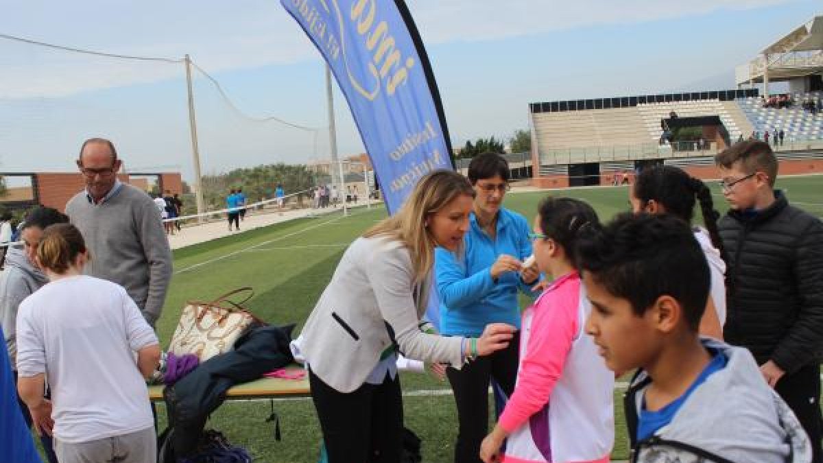 La concejala de Deportes en una de las carreras.