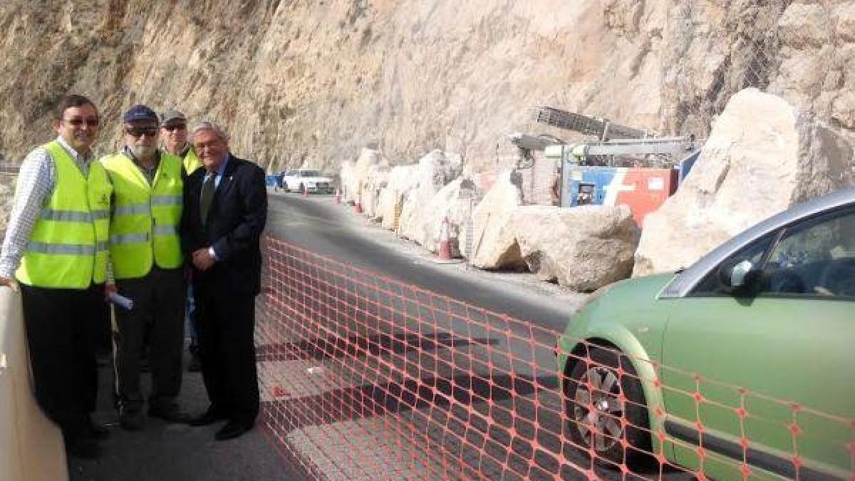 Visita del subdelegado a las obras de la antigua N-340.