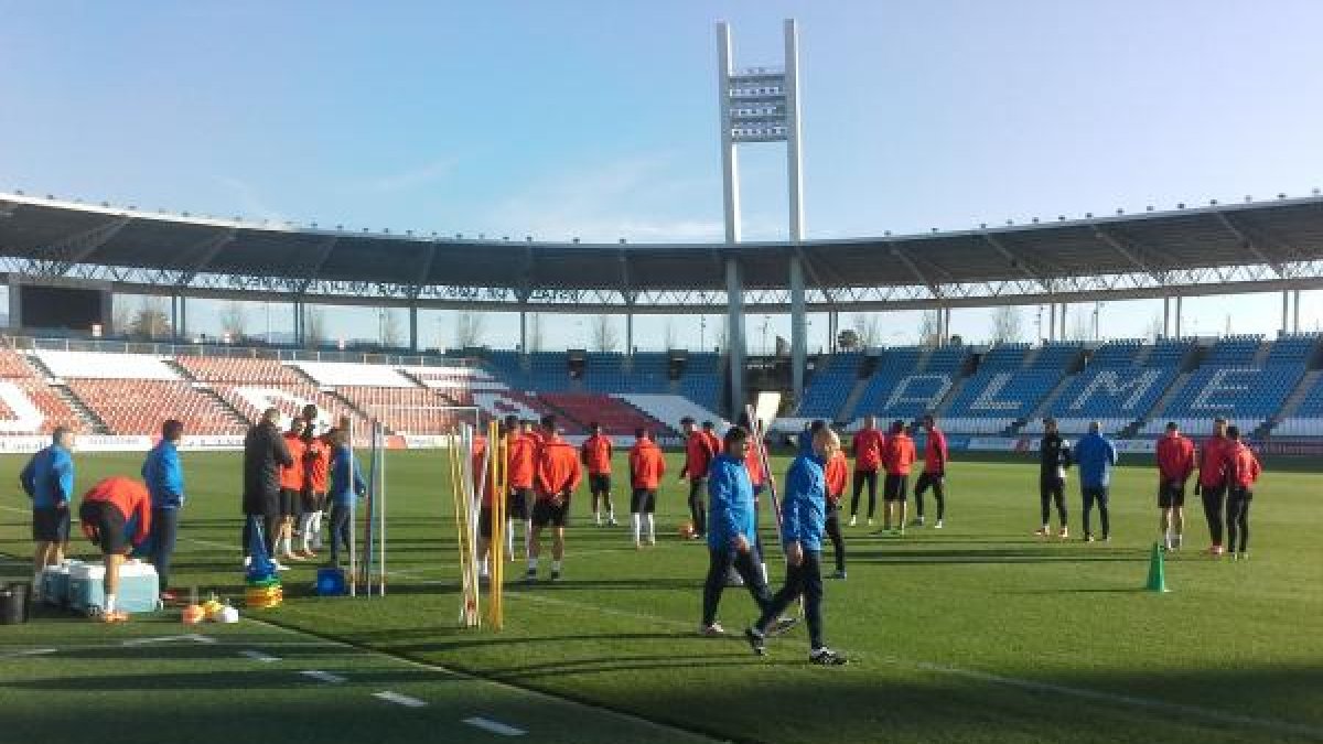 Último entrenamiento antes del partido.