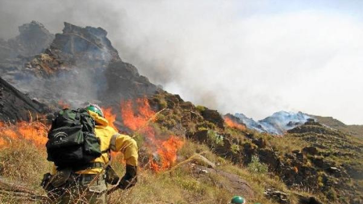 En pleno invierno ya ha habido que actuar contra el fuego