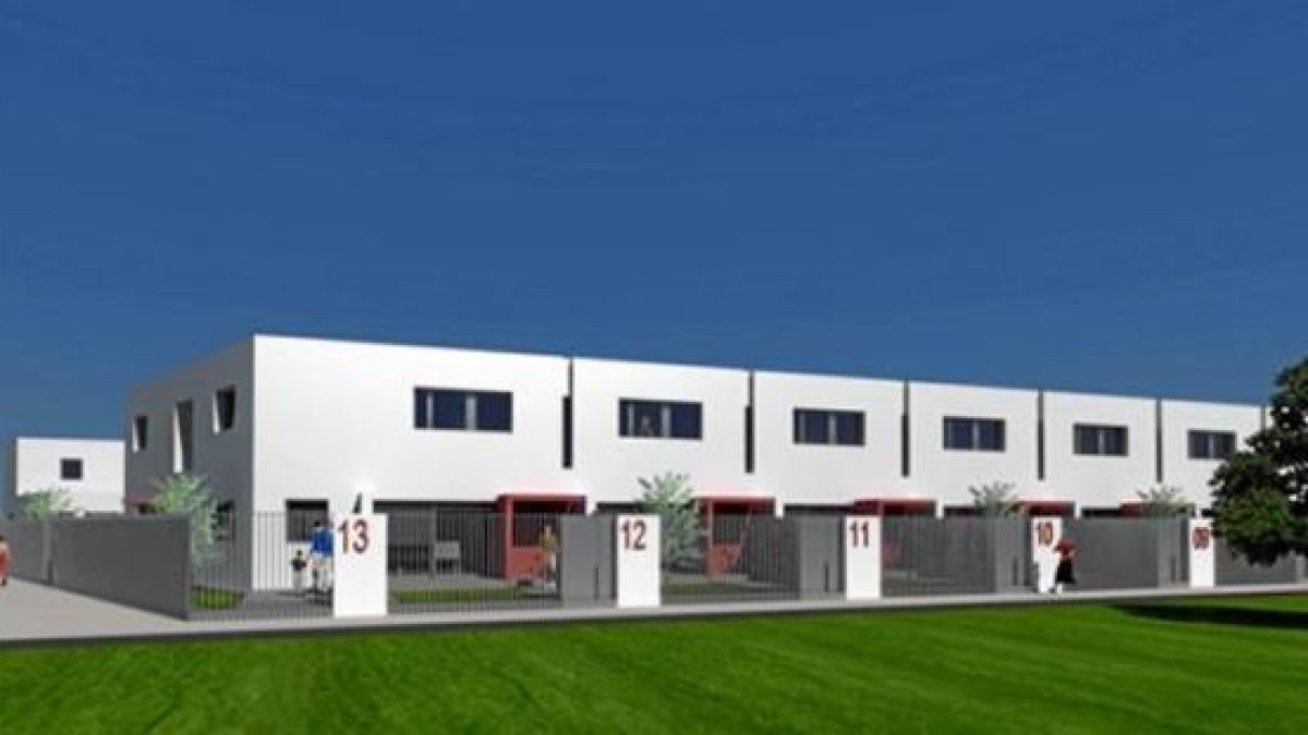 Fotomontaje de las futuras viviendas en la Vega de Acá