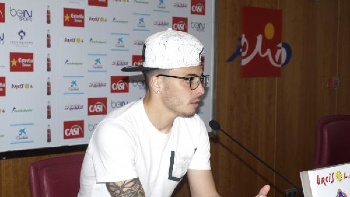 Ximo después del entrenamiento de este miércoles.