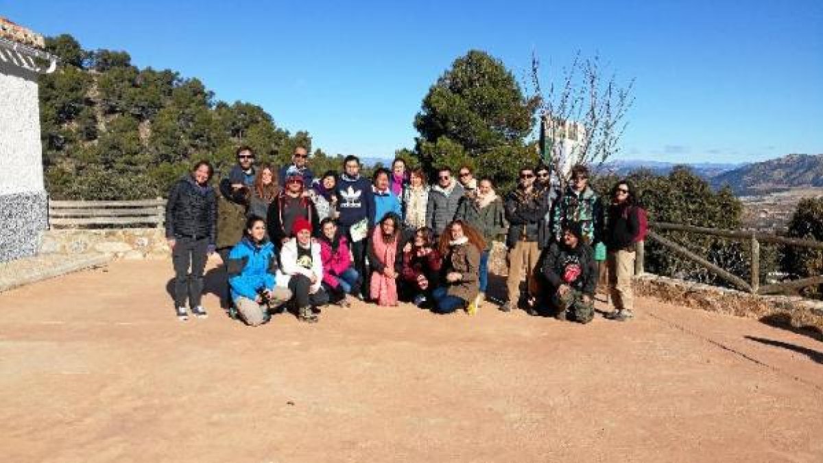 Los alumnos durante su visita a Sierra María-Los Vélez