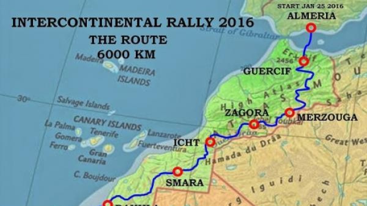 Recorrido de la competición con salida en Almería.