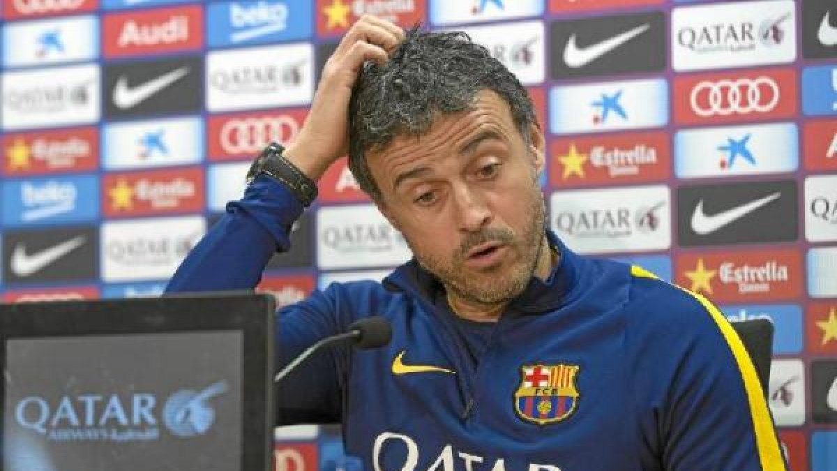 Luis Enrique en rueda de prensa.