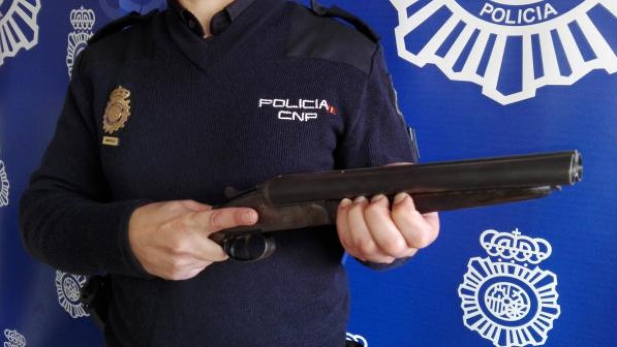 Arma utilizada por los detenidos.