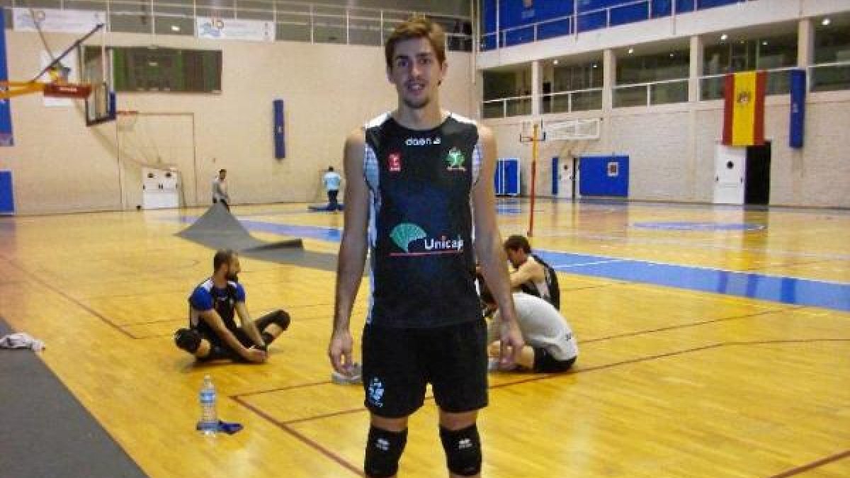 Jorge Almansa en el entrenamiento.