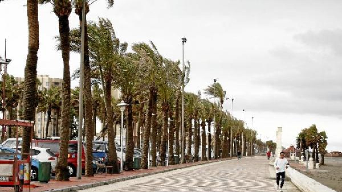 Imagen de un anterior temporal de viento en Almería