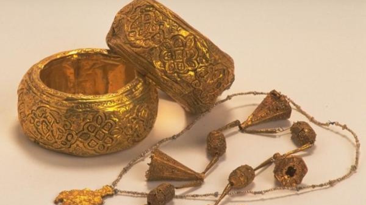 Algunas de las piezas del Tesoro de Bentarique, en una fotografía del Museo Arqueológico Nacional.