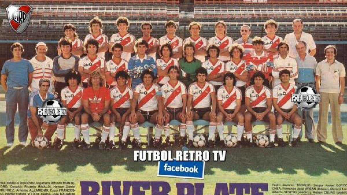 La plantilla de River Plate de 1985-1986.