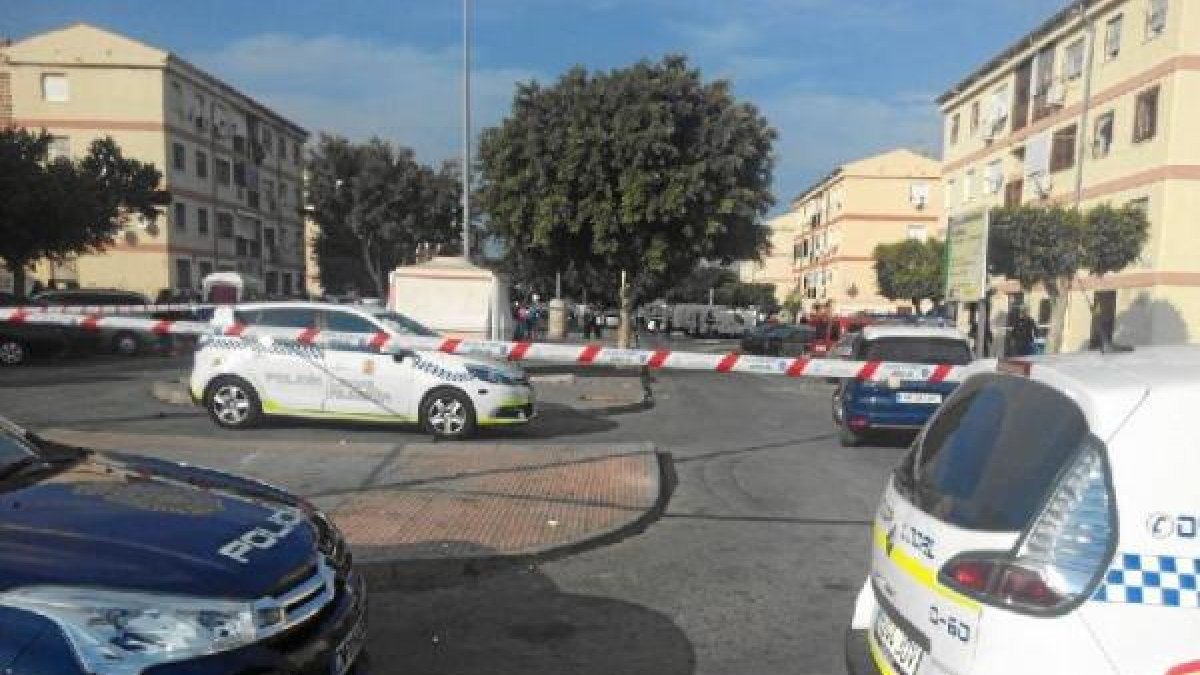 Zona acordonada tras el tiroteo