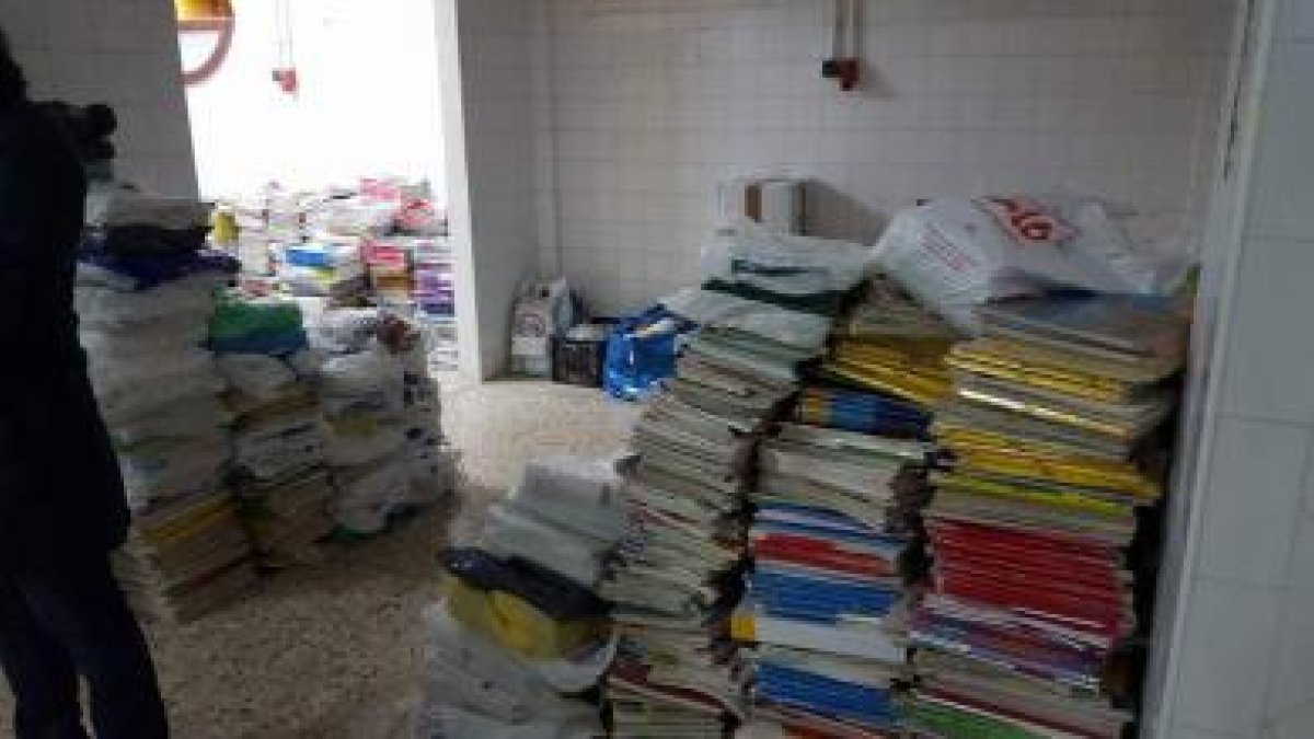 Sede del Banco de Libros que sufrió el robo de donaciones la semana pasada.